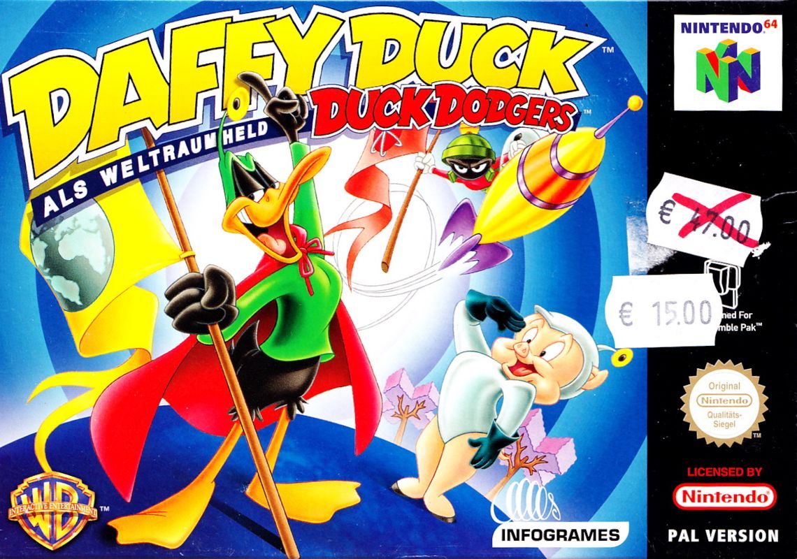 Duck Dodgers box art for Nintendo 64